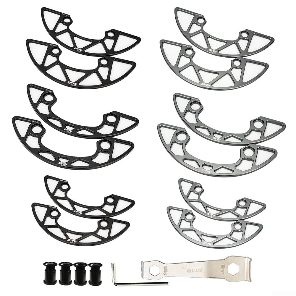 Ritzelschutz mit Fahrradkettenringschutzabdeckung aus Aluminiumlegierung (schwarz, 34–36T) von UTTASU