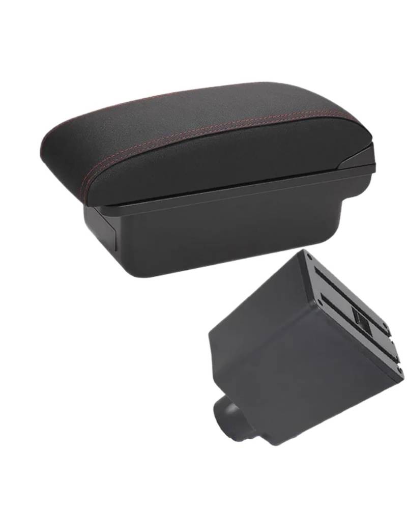 Armlehnenbox Für Clio 4 Für Clio 3 III IV 2015 Armlehne Auto Armlehne Box Auto Lagerung Box Nachrüstteil Nachrüstung Interieur Sonder Armlehnen Mittelkonsolen(C1 Black red NO USB) von UUIUYGH