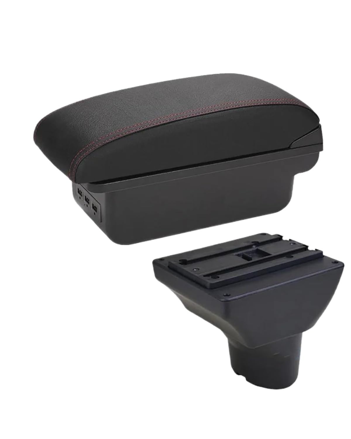 Armlehnenbox Für Hyundai Für I20 2011-2019 Auto Armlehne Armlehne Box Innenteile Nachrüstteile Center Aufbewahrungsbox Autozubehör Armlehnen Mittelkonsolen(B1 Black red 3USB) von UUIUYGH