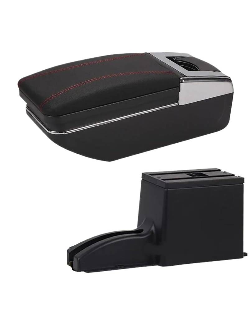 Armlehnenbox Für Lada Für Granta 2007-2020 Armlehne Auto Armlehne Box Zentrale Speicher Inhalt Lagerung Box Auto Zubehör Innen Details Armlehnen Mittelkonsolen(C1 Black red No USB) von UUIUYGH