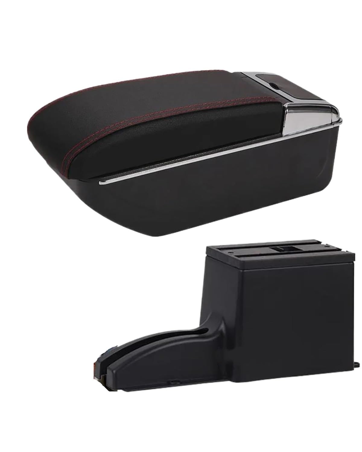 Armlehnenbox Für Lada Für Granta 2007-2020 Armlehne Auto Armlehne Box Zentrale Speicher Inhalt Lagerung Box Auto Zubehör Innen Details Armlehnen Mittelkonsolen(D1 Black red No USB) von UUIUYGH