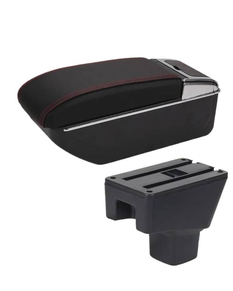 Armlehnenbox Für Suzuki Für SX4 Armlehne Box Innen Teile Auto Armlehne Nachrüstteile Lagerung Box Auto Zubehör Innen Details USB Armlehnen Mittelkonsolen(D1 Black red NoUSB) von UUIUYGH