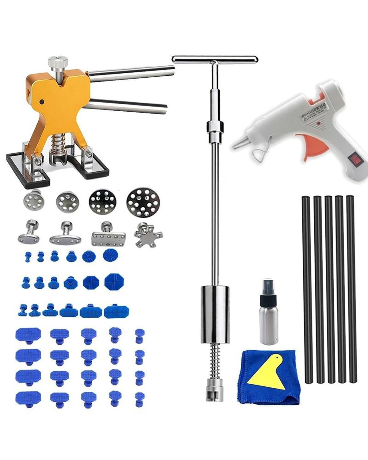 Ausbeulwerkzeug Auto Body Dent Removal Puller Tool Automotive Tool Auto Dent Removal Kit Dellen Reparaturset Auto(Set 4) von UUIUYGH