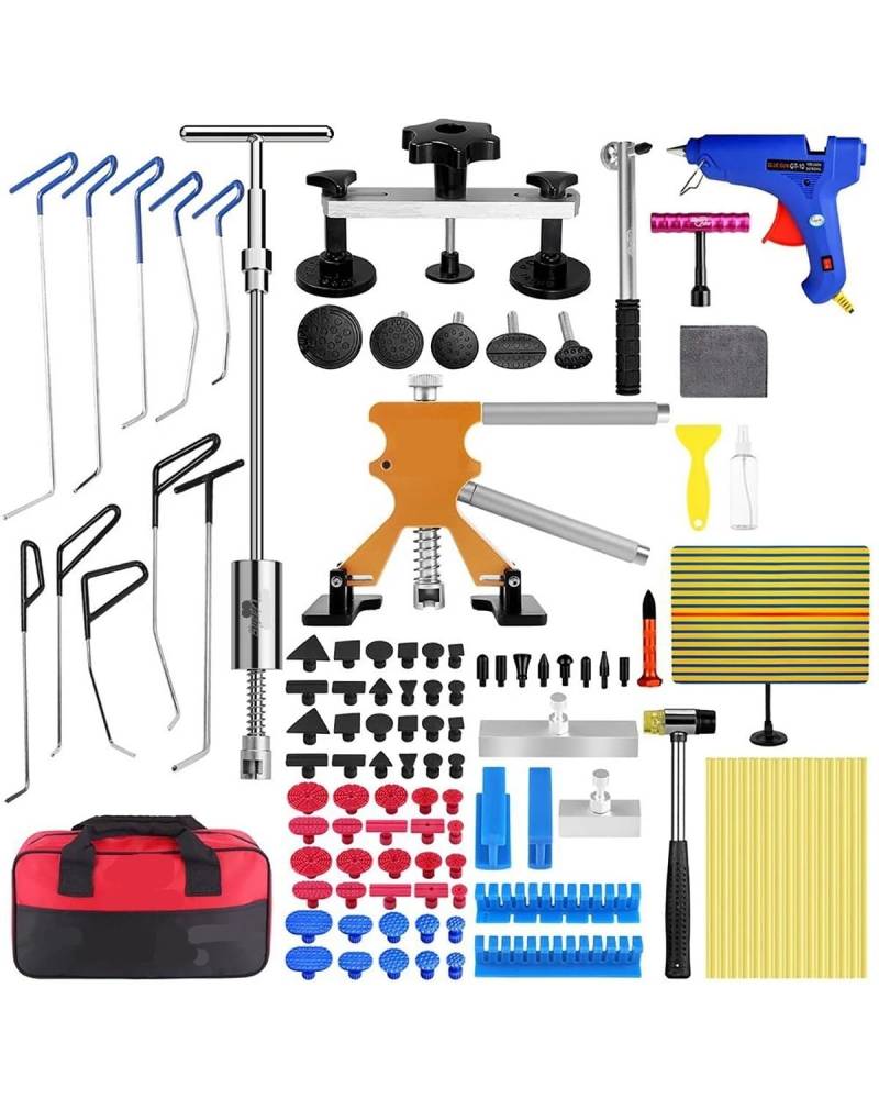 Ausbeulwerkzeug Werkzeugsatz Zur Lackierfreien Dellenentfernung Für Karosserien Stößelstangen Aus Edelstahl Dellenheber Und Abzieher Dellen Reparaturset Auto von UUIUYGH