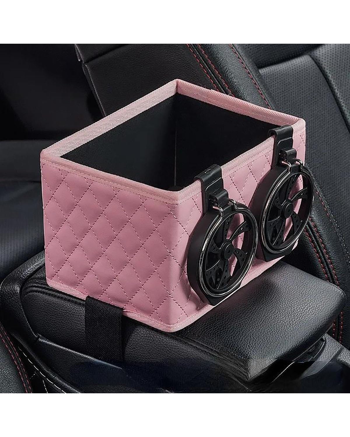 Auto Organizer Aufbewahrungsbox Die Armlehne Autos Mit 2 Faltbaren Getränkehaltern Sitztaschentuchbox Leder Auto-Organizer Mobiltelefone Autositz Organizer(Pink) von UUIUYGH