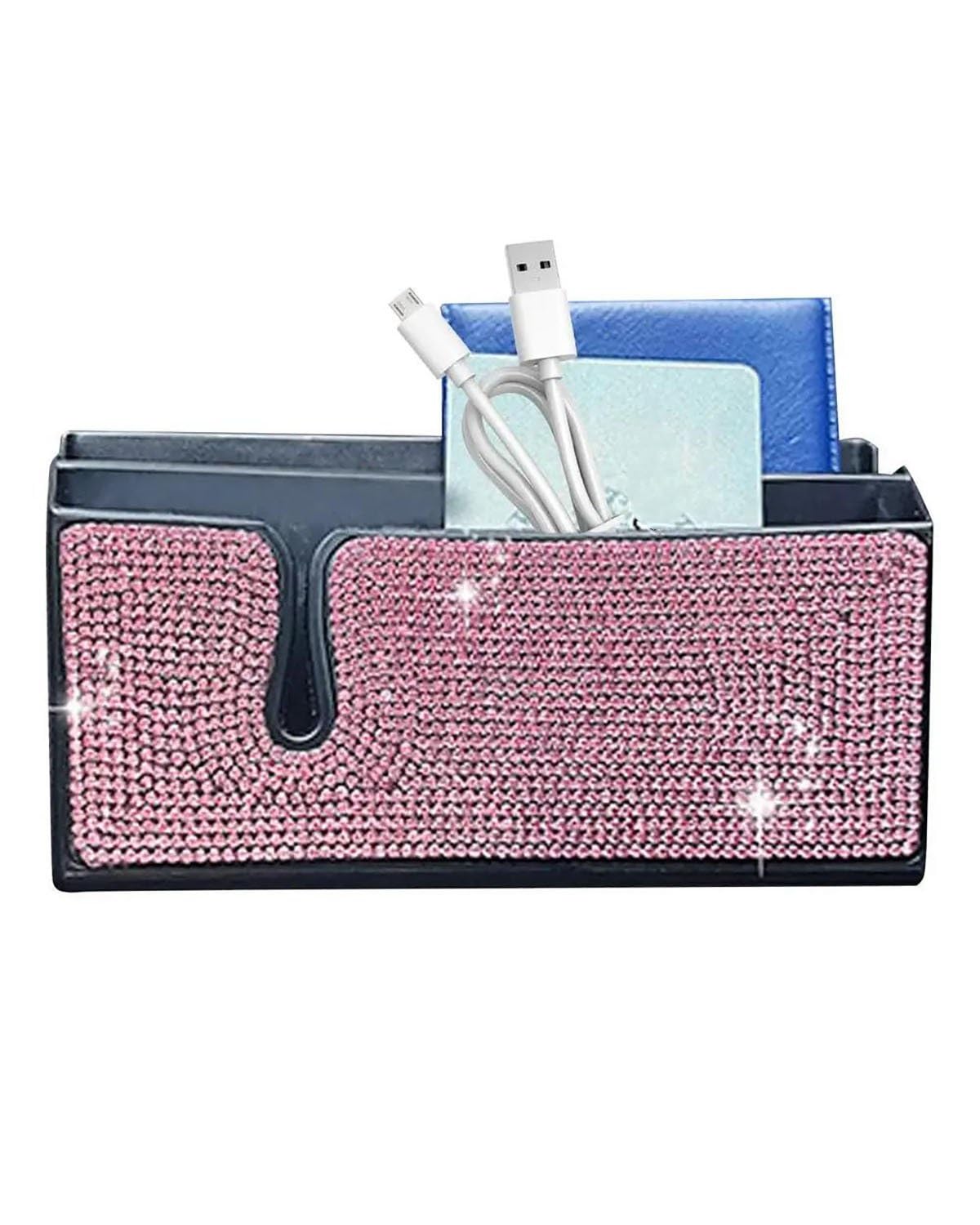 Auto Organizer Auto Zubehör Auto Diamant Strass Organizer Sitz Seite Lagerung Box Container Tissue Lagerung Box Innen Autositz Organizer(Green) von UUIUYGH