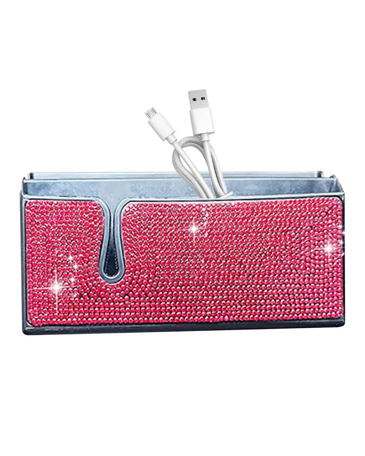 Auto Organizer Auto Zubehör Auto Diamant Strass Organizer Sitz Seite Lagerung Box Container Tissue Lagerung Box Innen Autositz Organizer(Red) von UUIUYGH