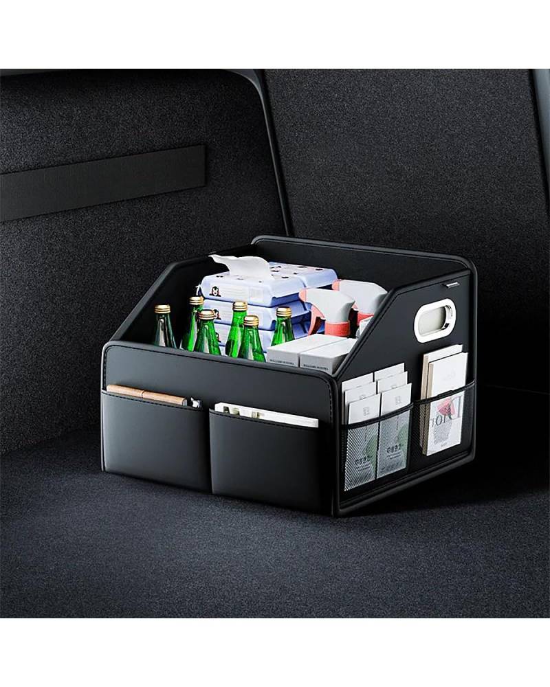 Auto Organizer Für SUV MPV Autositz-Rückenlehnenbox Aufbewahrungsbox PU-Leder Fahrzeug Zusammenklappbare Zusammenklappbare Kofferraum-Organizer-Box Autositz Organizer von UUIUYGH