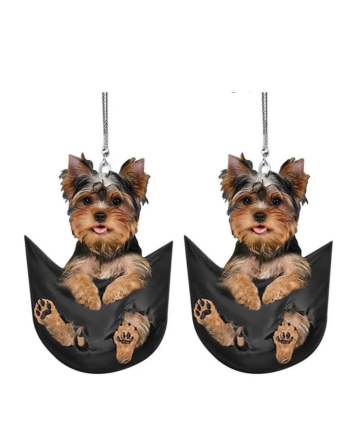 Autodekoration 2Pcs Lustige Auto Anhänger Hund Katze Auto Rückspiegel Hängen Welpen Ornamente Dekor Acryl Anhänger Innen Zubehör Auto Hängende Ornamente(Style 6) von UUIUYGH