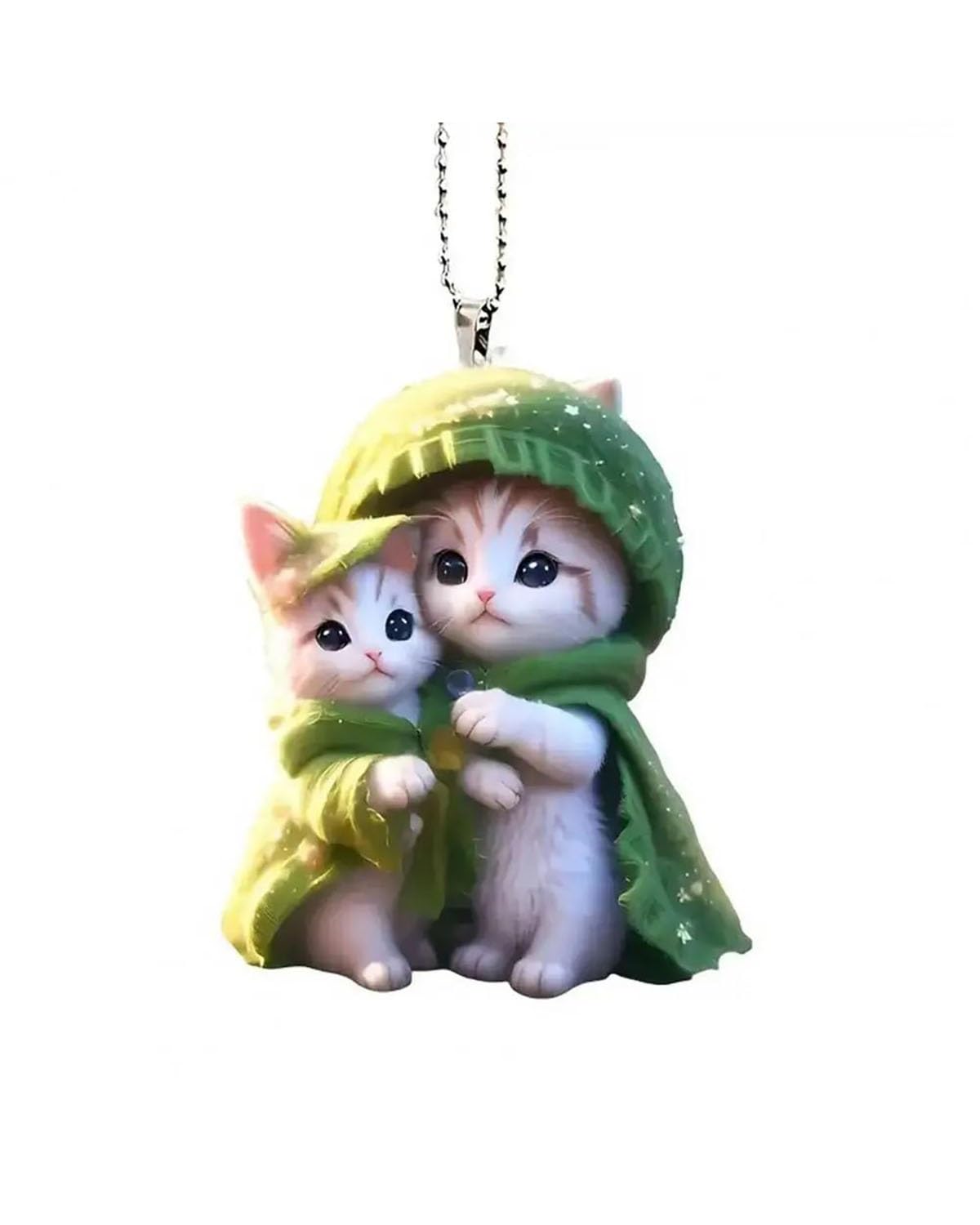 Autodekoration Acryl-Katze Für Aufhängen Ornament Auto-Rückspiegel-Anhänger Mit Umhängeband, Einfach Aufzuhängen Tierförmiger Weihnachtsbaum-Anhänger Auto Hängende Ornamente(Style 7) von UUIUYGH