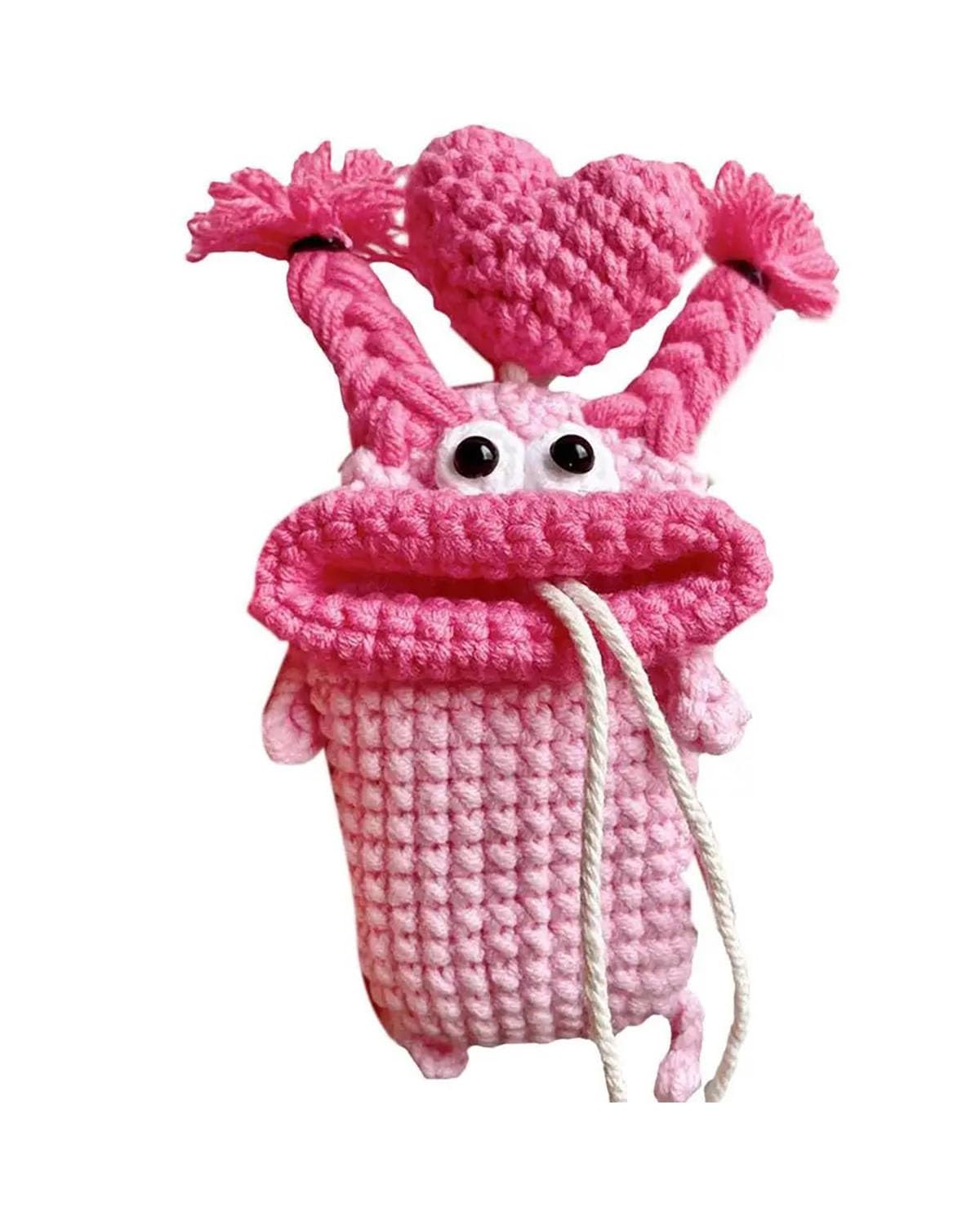 Autodekoration Lustig Für Frauen Männer Geschenk Handgemachte Stricken Anhänger Schlüsselanhänger Süße Cartoon Auto Schlüssel Fall Tasche Spiegel Hängen Ornament Auto Hängende Ornamente(Style 6) von UUIUYGH