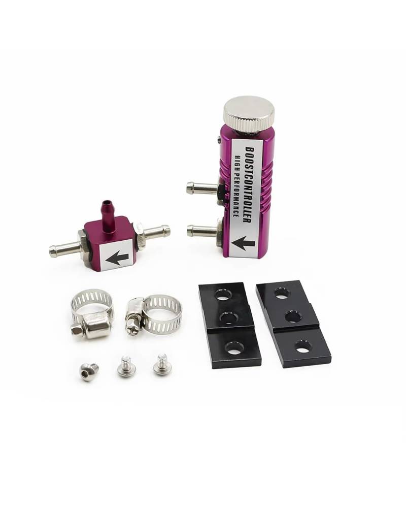 Boost Controller Universal 1-30 PSI Einstellbares Manuelles Turbo-Controller-Kit Kabineninnenraum TT100S8 Turbo Boost Controller(Purple) von UUIUYGH