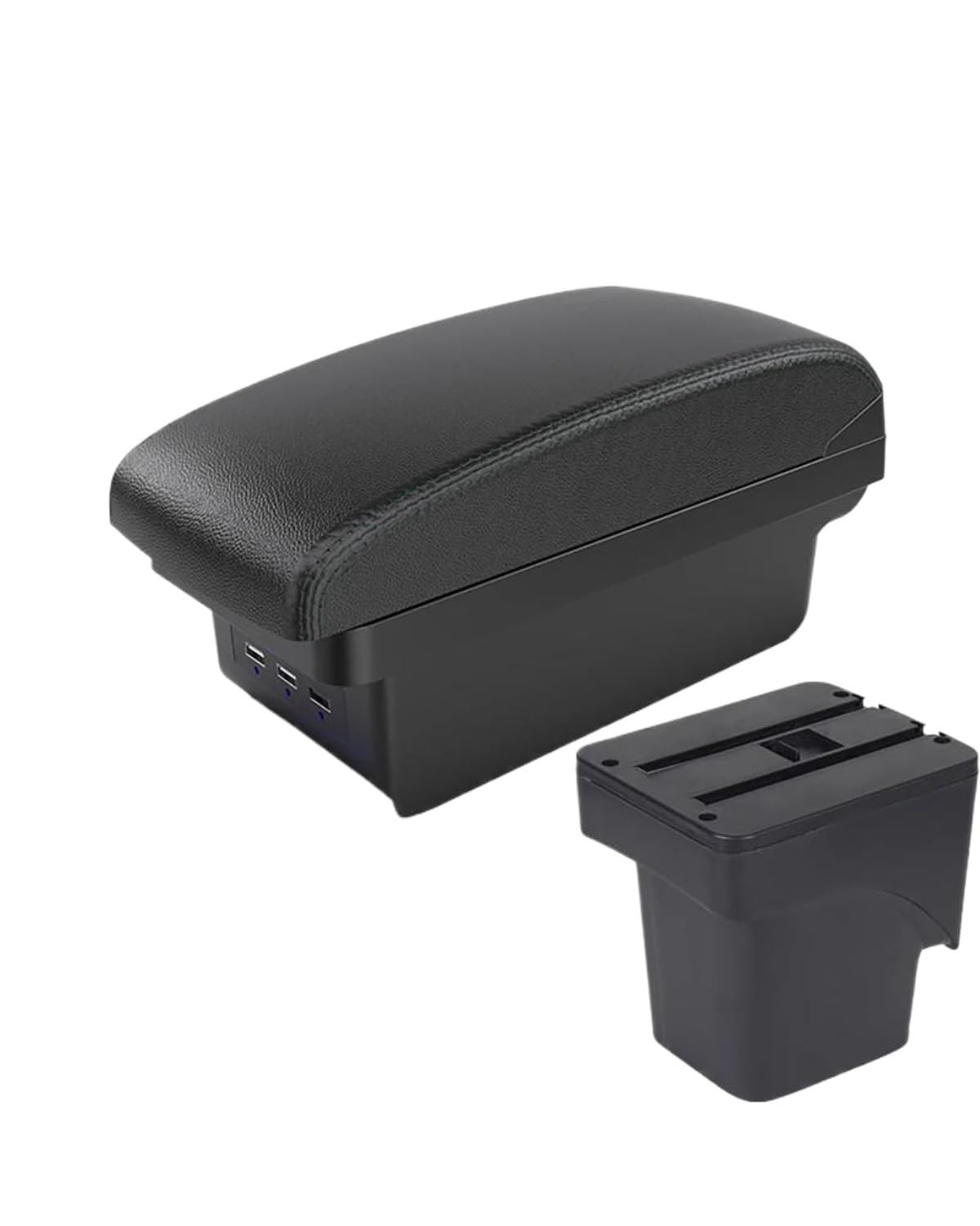 Mittelkonsole Auto Für Focus 2 Für Mk2 2005 2006 2007 2008 2009 2010 2011 Auto Armlehne Box Center Console Lagerung Innen Nachrüstung Zubehör Armlehnen(B2 Black line 3 USB) von UUIUYGH