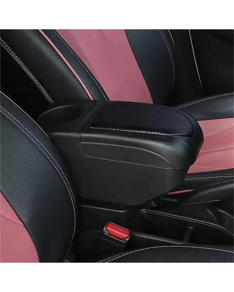 Mittelkonsole Auto Für Peugeot 208 2008 Armlehne Box Innenteile Mittelkonsole Arm Lagerung Ellenbogen Rest Armlehnen(All Black Color) von UUIUYGH