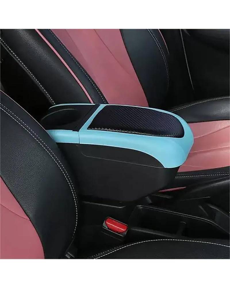 Mittelkonsole Auto Für Peugeot 208 2008 Armlehne Box Innenteile Mittelkonsole Arm Lagerung Ellenbogen Rest Armlehnen(Black Blue Color) von UUIUYGH