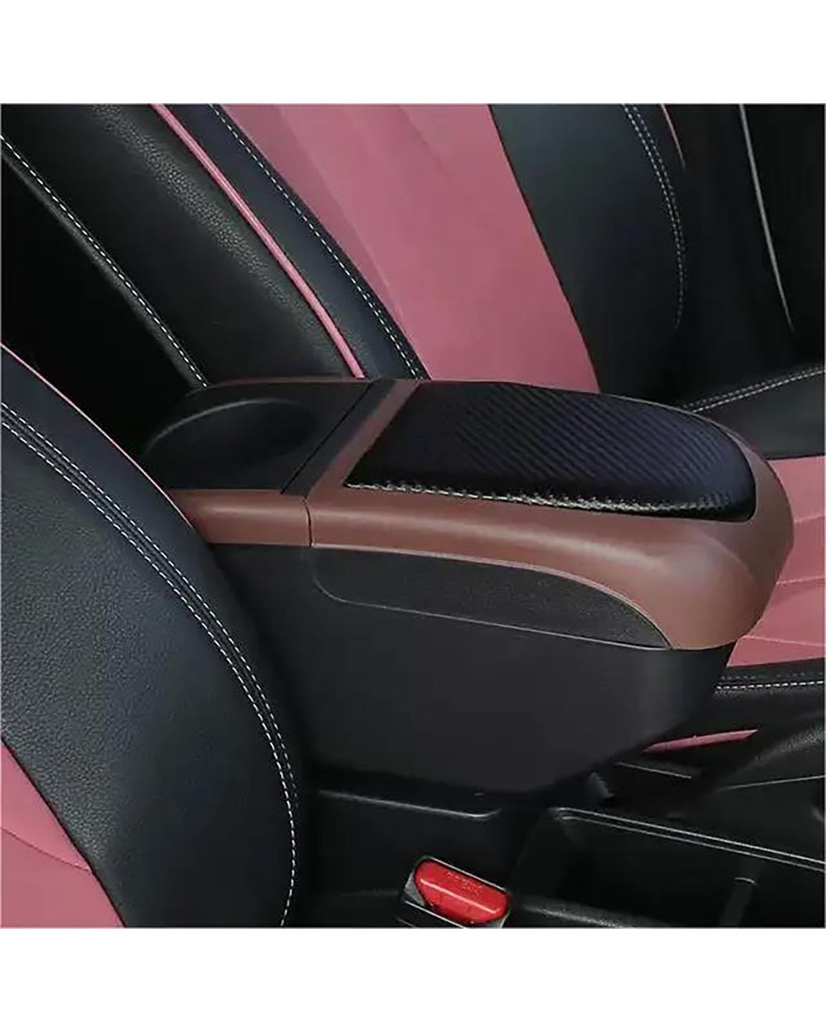 Mittelkonsole Auto Für Peugeot 208 2008 Armlehne Box Innenteile Mittelkonsole Arm Lagerung Ellenbogen Rest Armlehnen(Black Coffee Color) von UUIUYGH