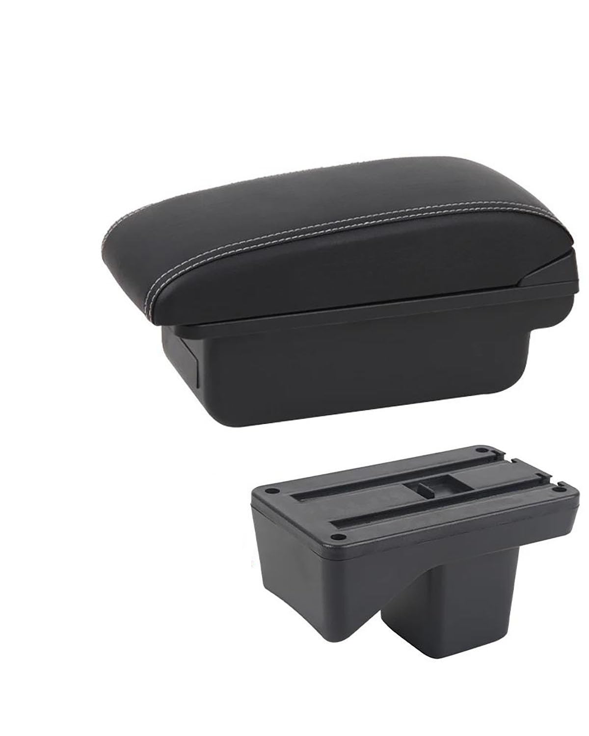 Mittelkonsole Auto Für Toyota Für Agya Für Wigo 2023 2024 Auto Armlehne Center Console Storage Box USB Innen Details Auto Zubehör Armlehnen(C3 White line NoUSB) von UUIUYGH