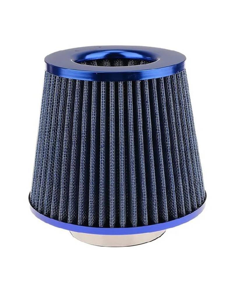 Motorluftfilter 76MM Universal 3 Zoll Cold Air Intake Filter Induktionssatz Autozubehör Fahrzeuge Luftfilter Sport Power Mesh Kegel Luftfilter(Blue) von UUIUYGH