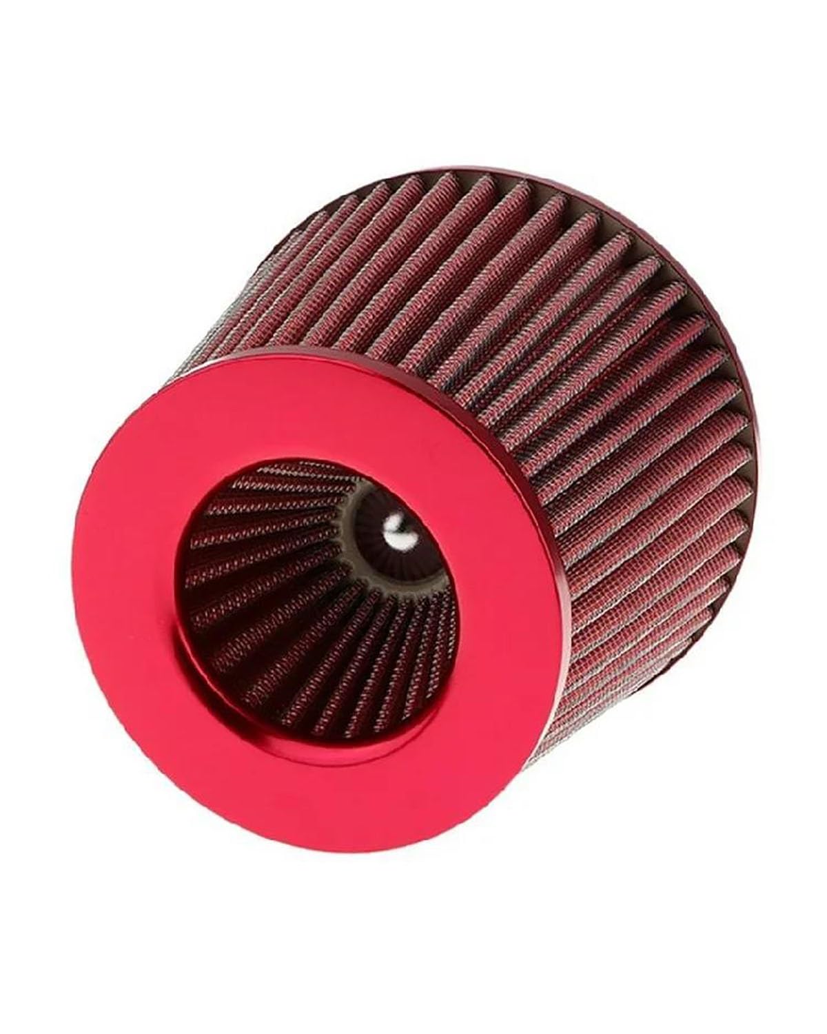 Motorluftfilter 76MM Universal 3 Zoll Cold Air Intake Filter Induktionssatz Autozubehör Fahrzeuge Luftfilter Sport Power Mesh Kegel Luftfilter(Red) von UUIUYGH