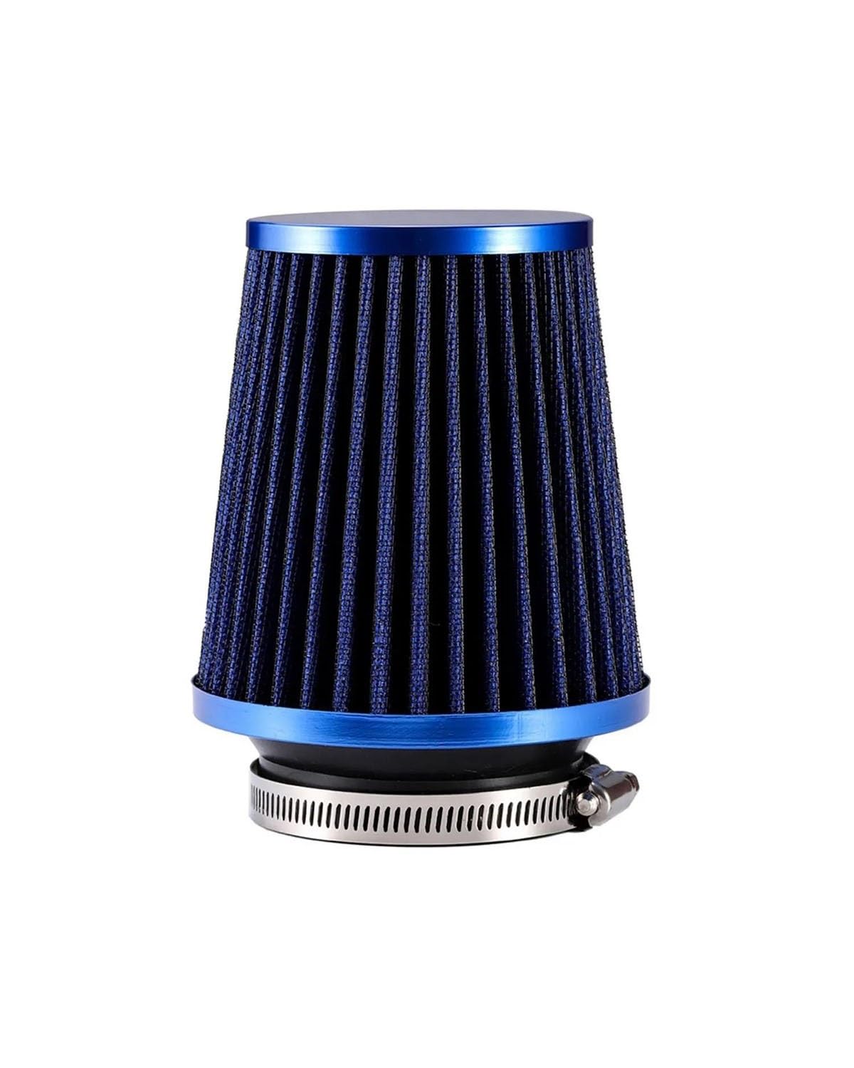 Motorluftfilter Autofilter Cold Air Intake Carbon Universal-Kit Sport Racing Auto Kegelabdeckung Gehäuse 76 Mm Motor 3 Zoll Luftfilter(Blue) von UUIUYGH