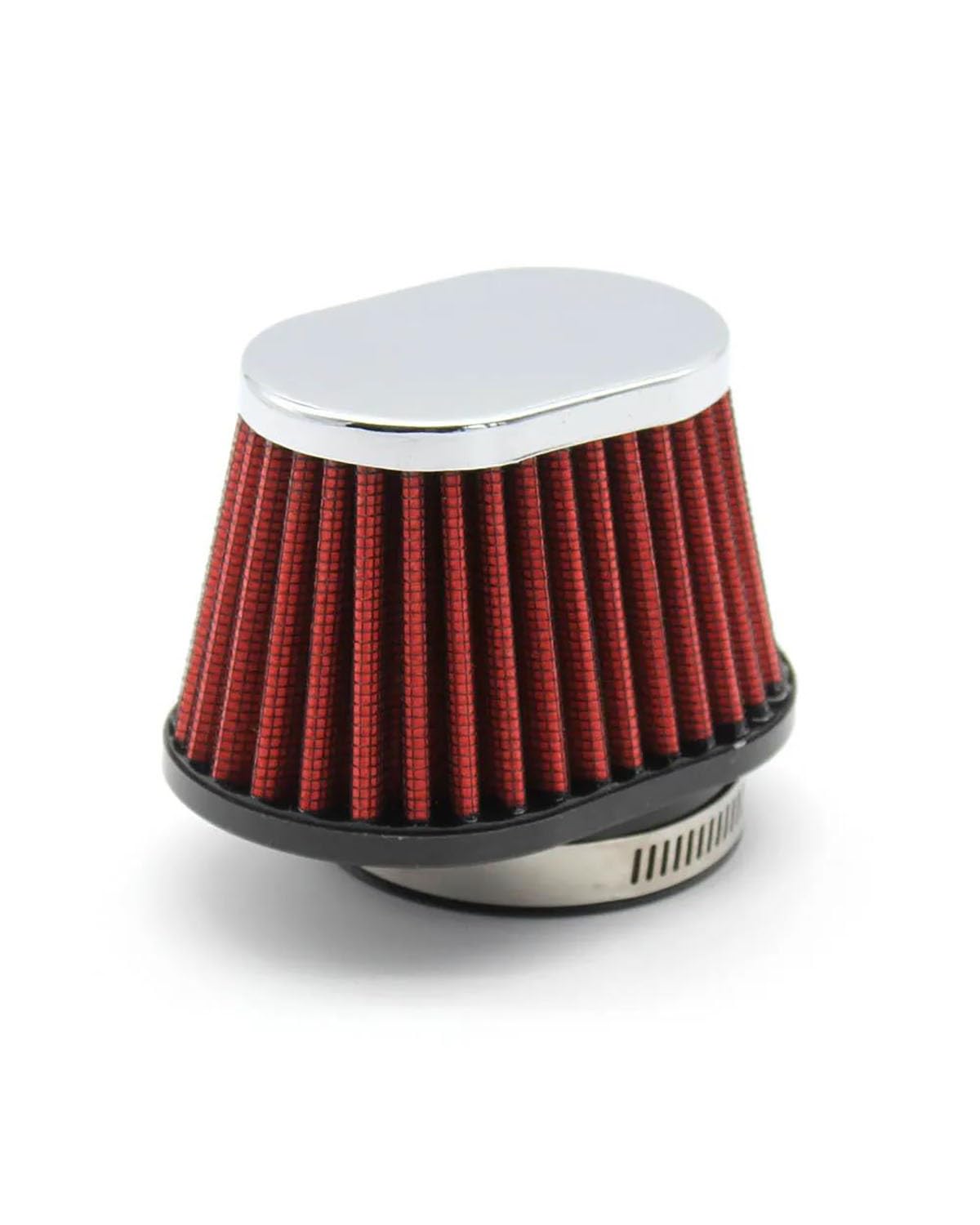 Motorluftfilter Für Rennwagen Sport Air Intake Filter XH-UN073 R-EP Luftfilter 51mm 55mm 60mm Universal Luftfilter(Red-51MM) von UUIUYGH