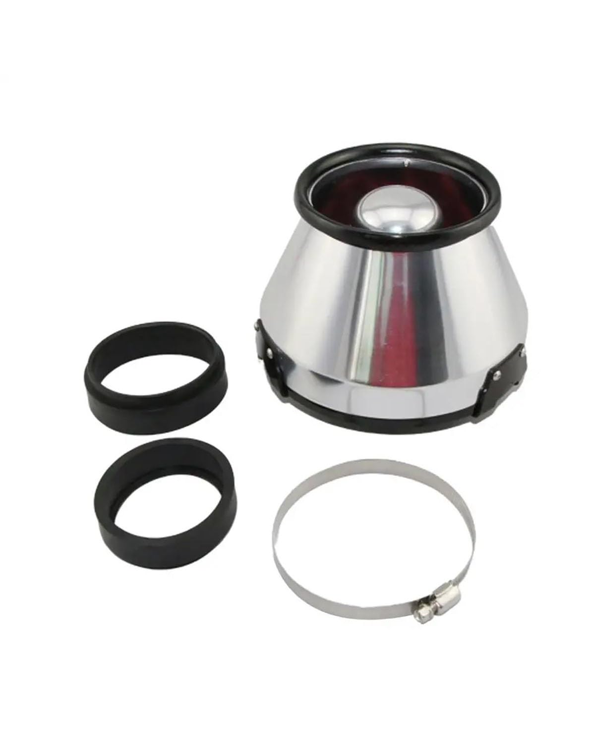 Motorluftfilter R-EP Universal Luftansaugfilter 76mm Kaltluftansaugfilter Für Rennwagensport Wiederverwendbar Luftfilter(Black) von UUIUYGH