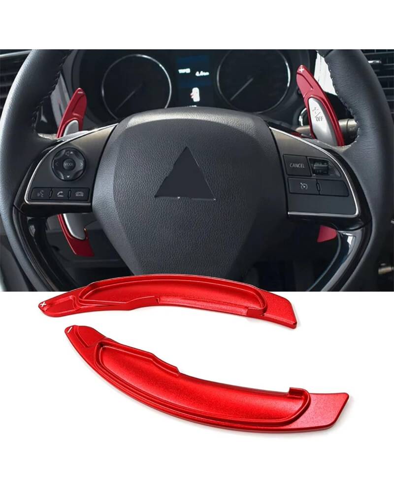 Schaltwippen Aluminium Auto Lenkrad Paddle Shifter Eextend Für Lancer Für Evo Für X Shift Paddles Erweitern(Red) von UUIUYGH