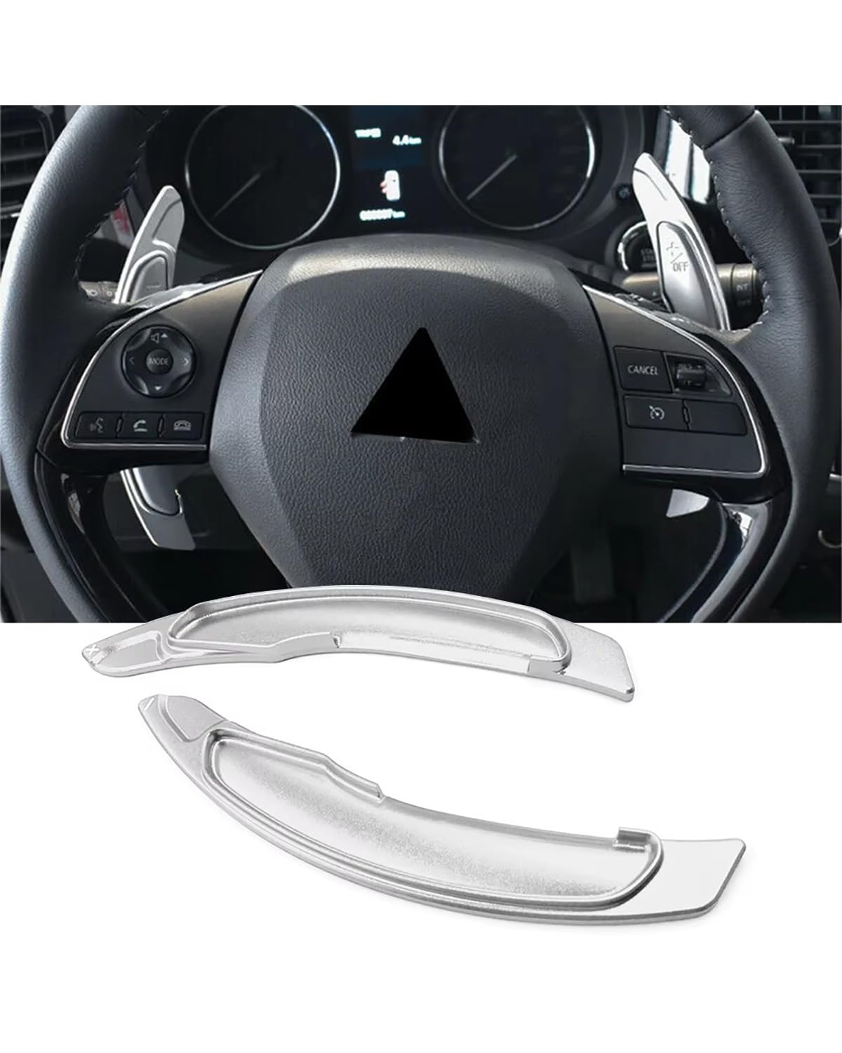 Schaltwippen Aluminium Auto Lenkrad Paddle Shifter Eextend Für Lancer Für Evo Für X Shift Paddles Erweitern(Silver) von UUIUYGH