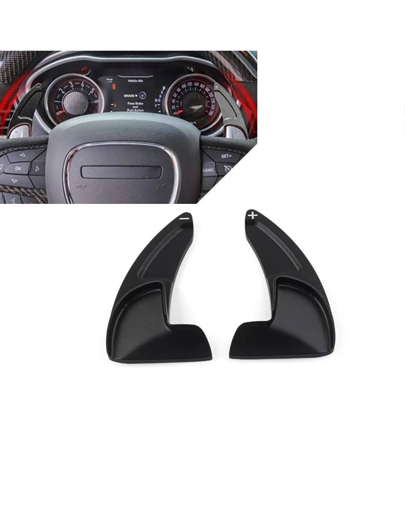 Schaltwippen Auto-Lenkrad-Schaltwippen-Erweiterung Für Dodge Für Challenger Für Grand Für Cherokee 200 300 300S Shift Paddles Erweitern(Black) von UUIUYGH