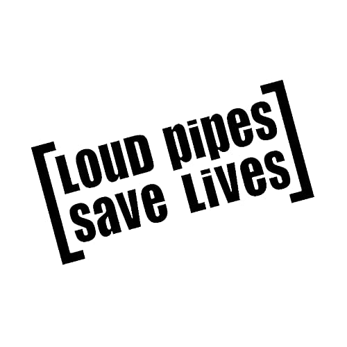 Loud Pipes Save Lives Aufkleber Sticker Auto Motorrad Bike Auspuff Tuning Fun Black von ZOUXO