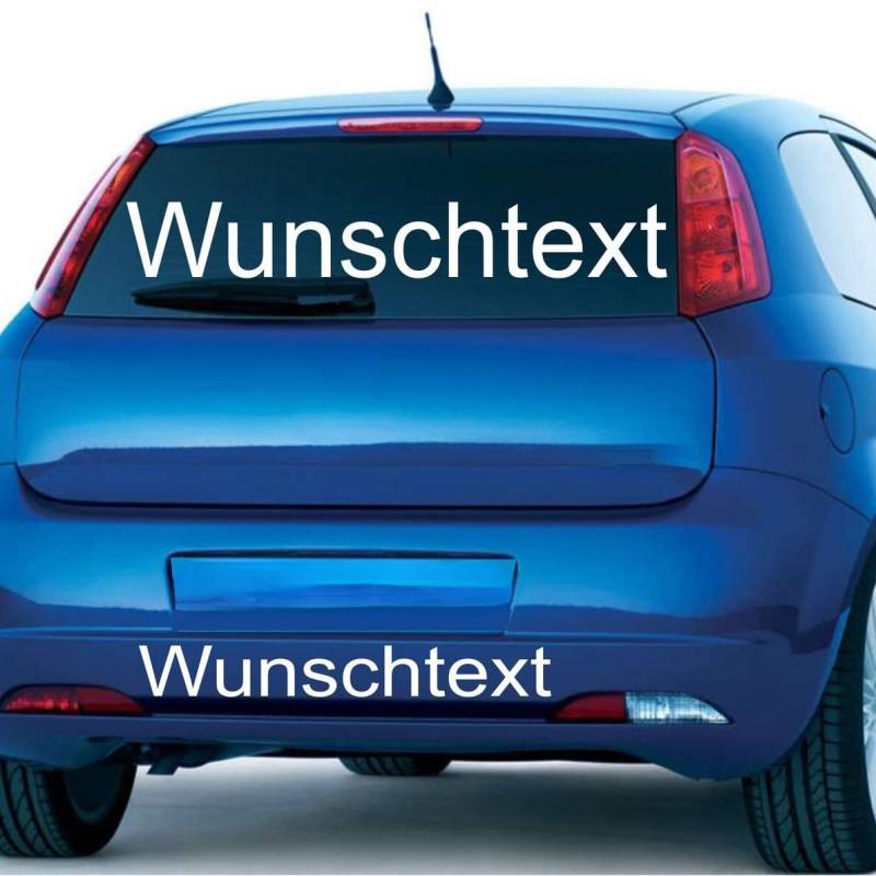 UUSticker Wunschtext Auto Aufkleber Heckscheibe Tür Domain Gestalte Hier individuelle Heckscheibenaufkleber Schriftzüge Texte Zahlen Buchstaben von UUSticker