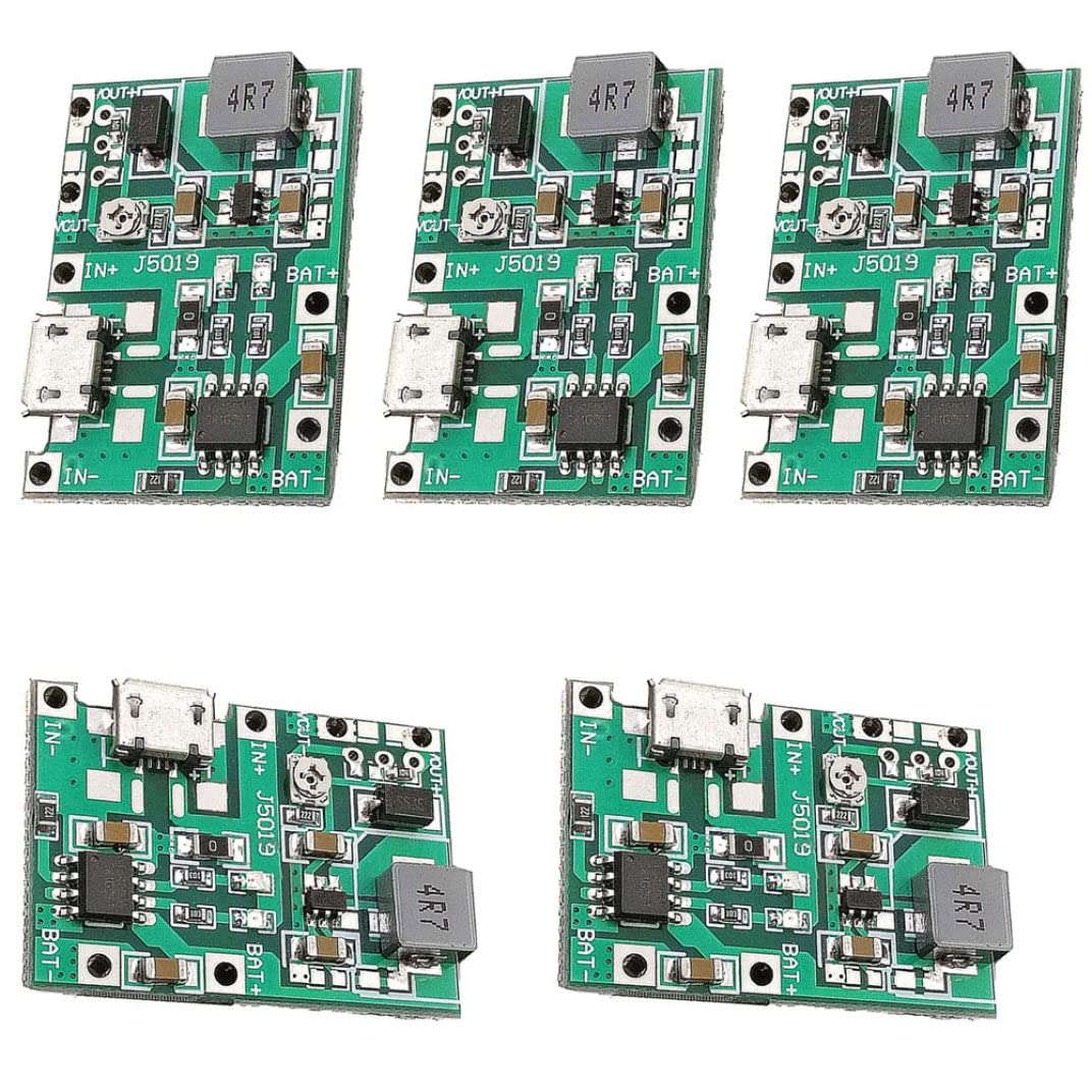 Modul 2A 18650 Lademodul Lithium Li-Ionen-Akku-Modul Boost 3,7 V bis 5V 9V 5pcs, Modul, Modul von UWEOTYYY