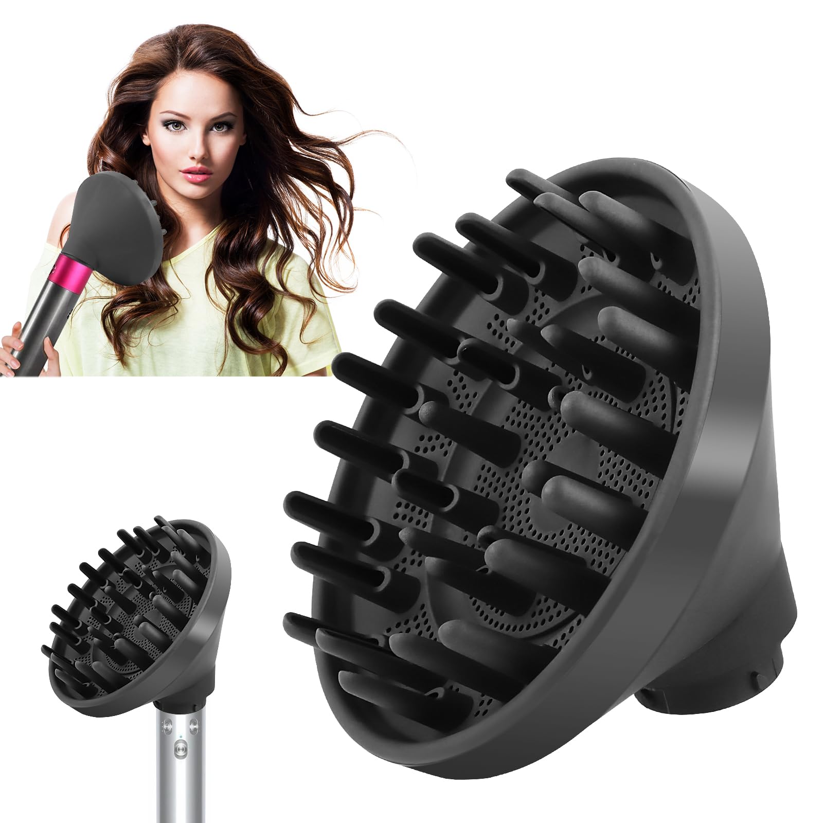 Diffuser Haare Locken Kompatibel mit Dyson Diffusor Aufsatz Airwrap Diffuser Haare Diffusor Föhn Kompatibel mit Dyson Airwrap Diffuser Föhn Aufsatz Locken Diffusor Aufsatz Dyson Airwrap HS05 HS01 Grau von UWOBEFO