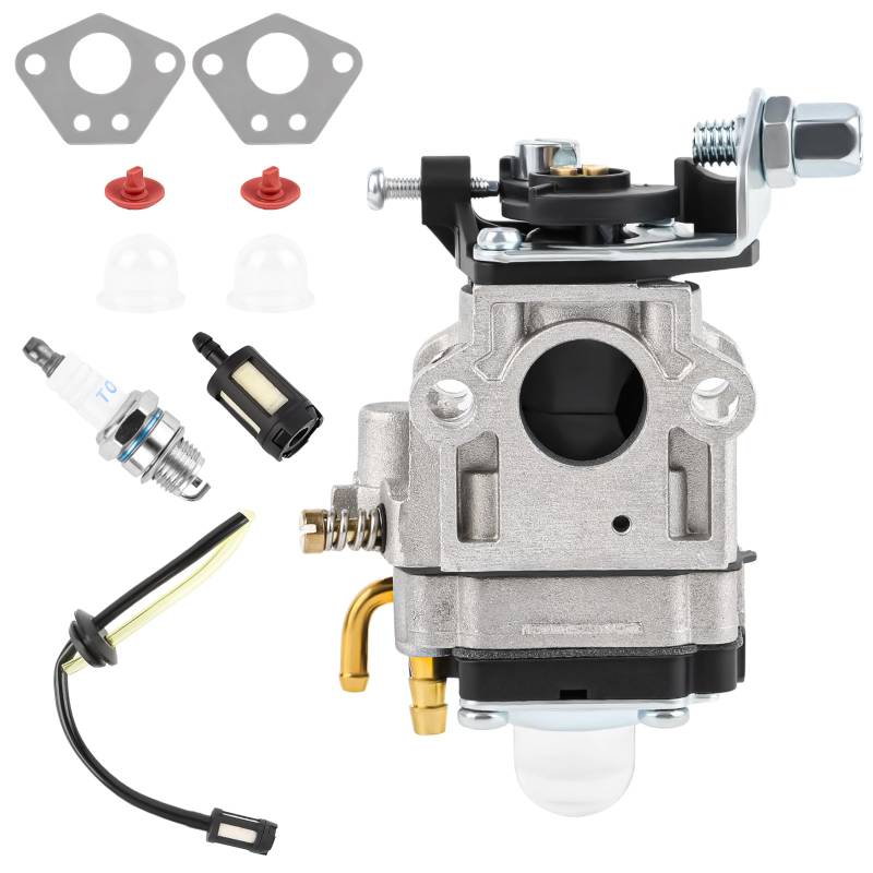 Vergaser für Motorsense 52 cc 49 cc 43 cc Motor Vergaser mit Dichtung Carbu-Set mit Dichtung Kettensäge Vergaser Kit für 52cc 49cc 43cc Rasenmäher Trimmer Vergaser Kits mit Dichtung für Heckenschere von UWOBEFO