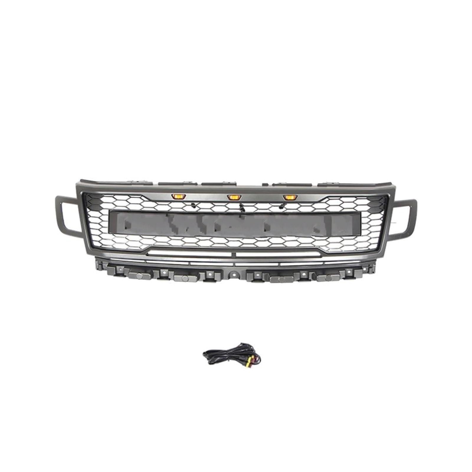 For Expedition 2018 2019 2020 Car Grills Front Hood Bumper Grill Radiator Grille With LED Lights Kühlergrills für die Front(GRAU) von UYCHYTQR