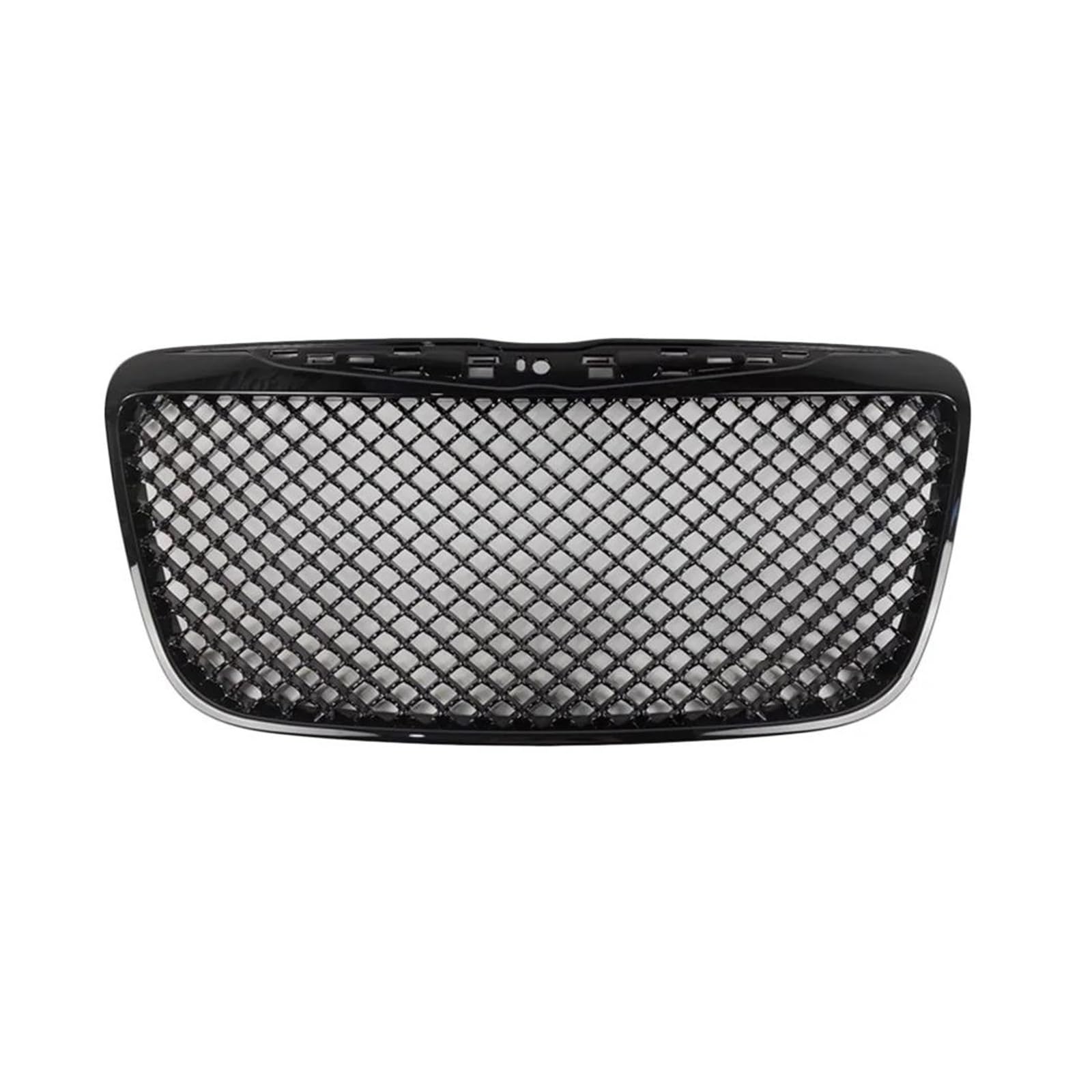 Für Chrysler 300 300C 2011-2014 Mesh-Style-Auto-Frontstoßstangengrill Vorderer Oberer Mesh-Grill Glänzender Schwarzer Grill Renngrill Kühlergrills für die Front von UYCHYTQR