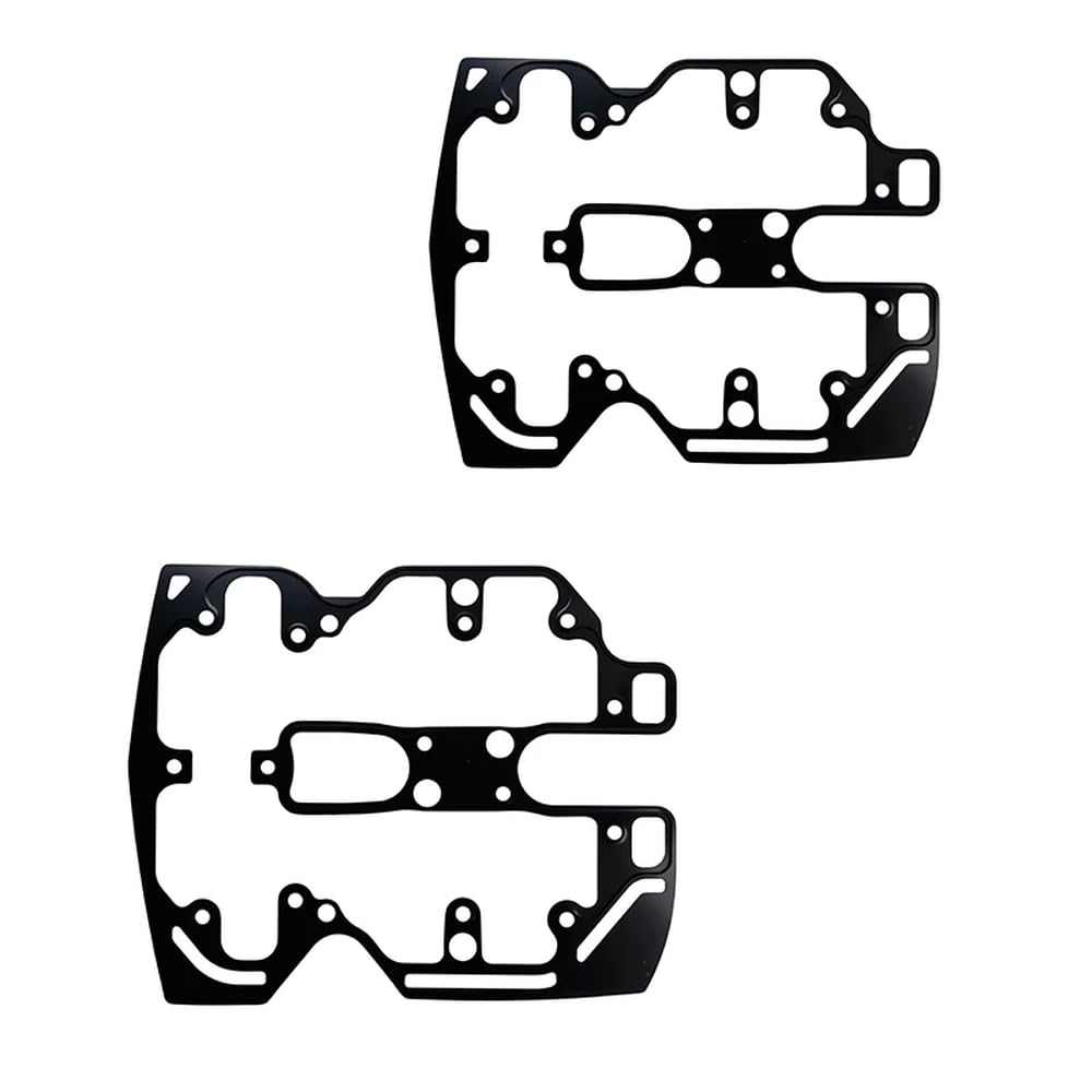 2-teilige Motorrad-Zylinderkopfabdeckung und 2 Dichtungen, kompatibel mit XV1600 Road 1600 1999 bis 2003, Midnight 2000 bis 2003, XV1600A 1999 bis 2002 von UYDFXA