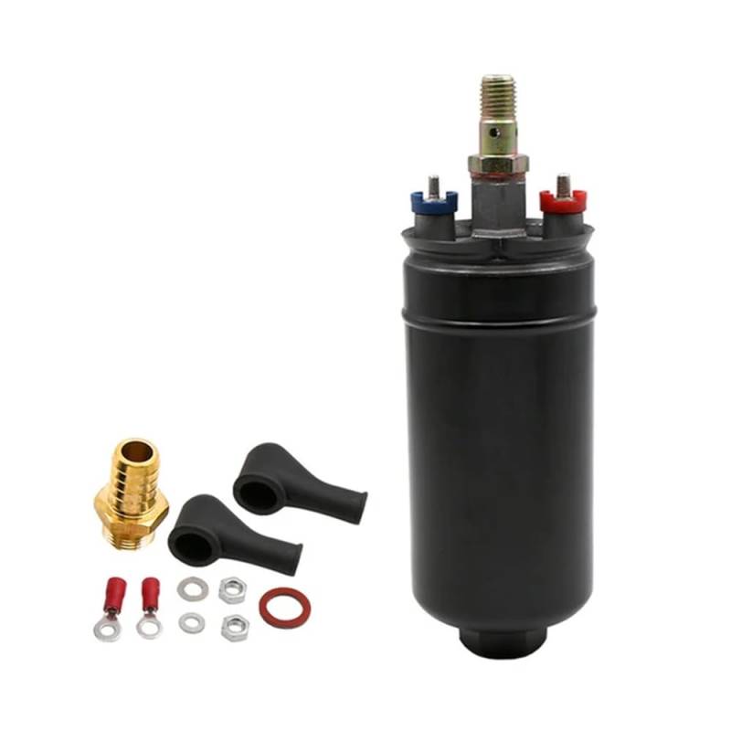 Externe 044-Kraftstoffpumpe mit 300 lph Druck, 0580254044, kompatibel mit 12-V-Automodifikationen, Kfz-Kraftstoffpumpe(Black) von UYDFXA