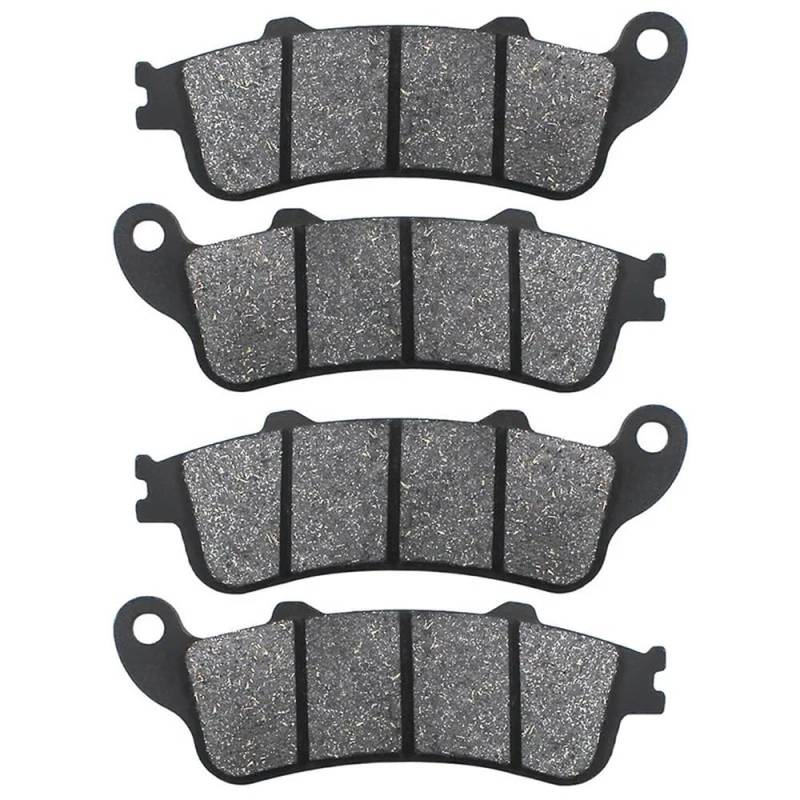 Motorrad-Bremsbeläge vorne und hinten, kompatibel mit ST1300 ST1300 1300 2002–2007, VTX1800 VTX 1800 2002–2011(2 Pairs) von UYDFXA