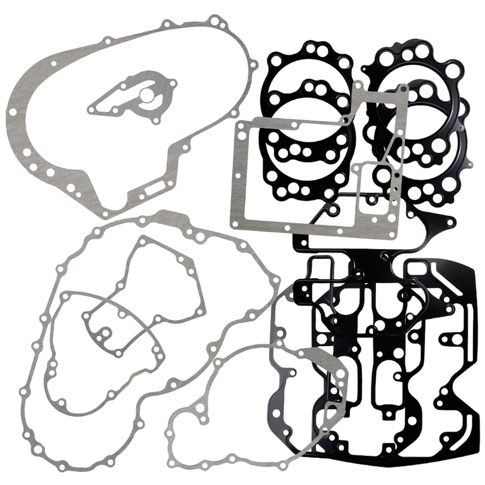 Motorrad-Zylinder-Kurbelgehäuse-Abdeckungsdichtung, kompletter Satz, kompatibel mit XV1600 Road 1600 99–03 00–03 99–02 von UYDFXA