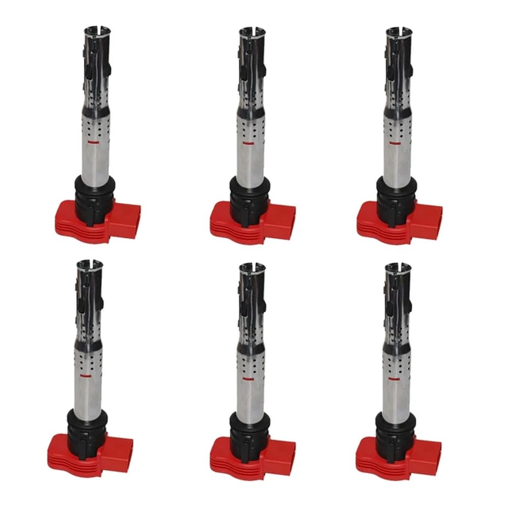 Zündspule 06E905115 kompatibel mit A6 C6 2.4 2004–2008 A4 B7 3.2 Auk 2005–2008 A8 Q5 R8 3.0 06E905115E(6pcs Set) von UYDFXA