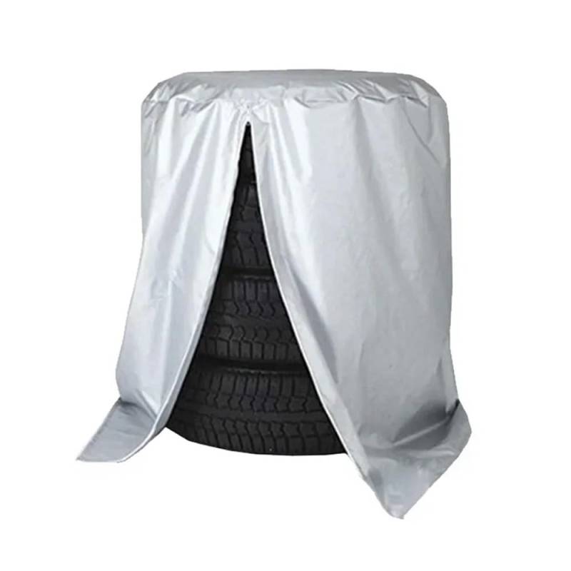 UYFRD Auto-Reifenabdeckung in verschiedenen Größen, Aufbewahrungstasche, wasserdicht, staubdicht, 210D Polyester, große Kapazität, Outdoor-Reifenabdeckungen (Silber, L (85 x 120) von UYFRD