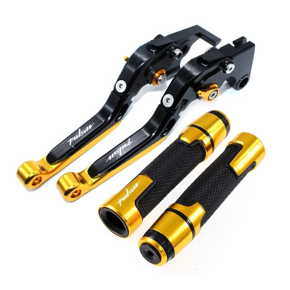 Brems Kupplungshebel Motorrad Klappbare Ausziehbare CNC Moto Einstellbare Kupplung Bremshebel Handbar End Griffe fit Für Bajaj Pulsar 200 NS/200 RS/200 A von UYJHFPLND