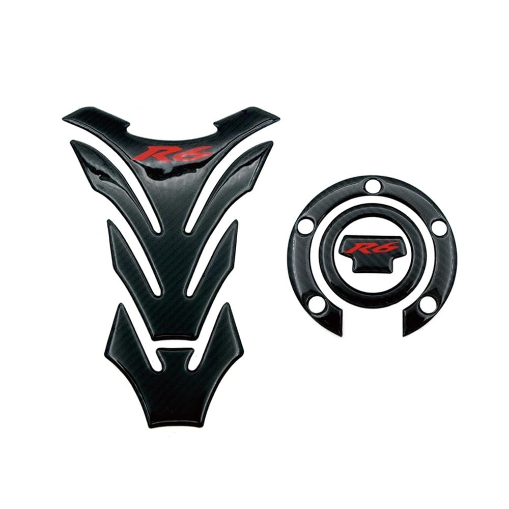 Motorrad Tankpads Für YA&MAHA YZF R6 YZFR6 YZF600 2003 2004 2005 Aufkleber Tank Pad Öl Tankdeckel Abdeckung Triple Clamp Protector Carbon Motorrad Decals von UYJHFPLND