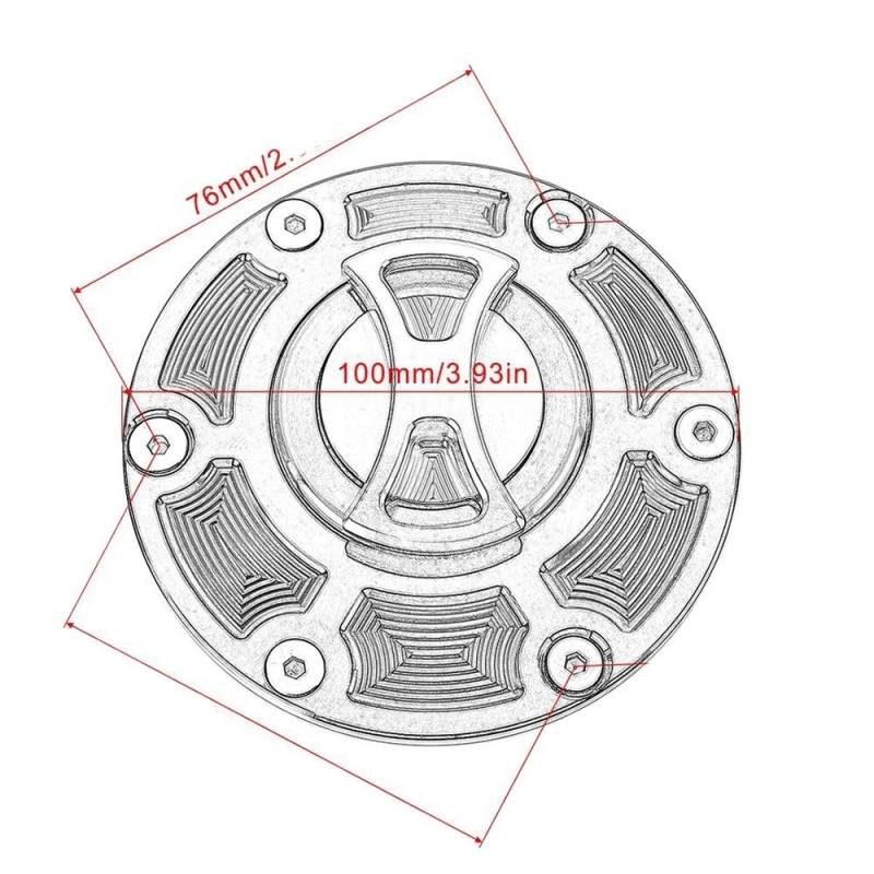 Tankdeckel Motorrad RS 125 250 Motorrad CNC Tankdeckel Abdeckung Für Aprilia RS125/RS250 RS 50 RSV1000 Mille Shiver 750 Tuono 1000 RS660 RS-660 von UYJHFPLND