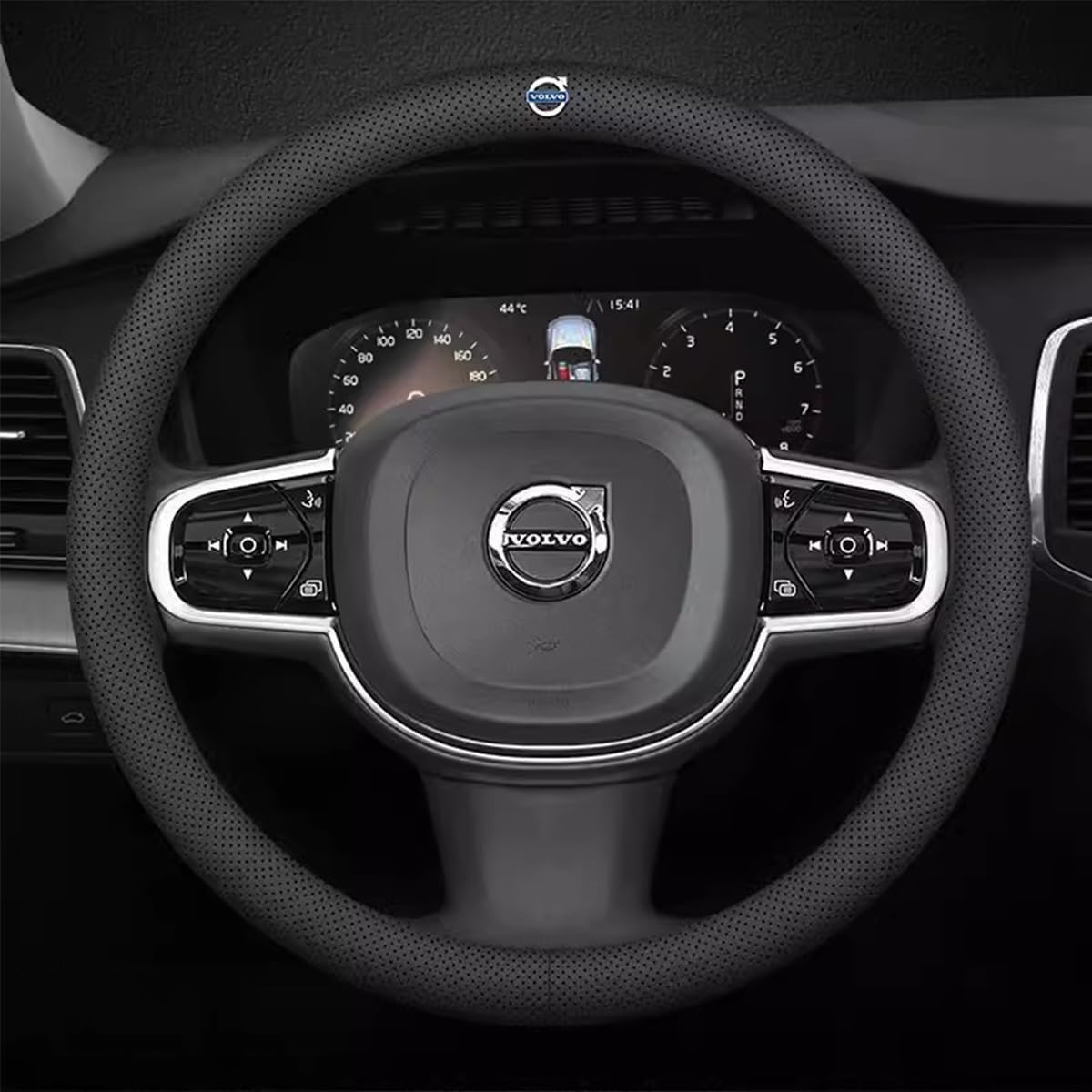 Auto Lenkradbezug für Volvo XC40 XC 40, Anti Rutsch Atmungsaktiv Kratzfeste Auto Lenkradabdeckung Auto Lenkradschutz Zubehör, Auto Lenkradschutzhülle,B von UYTKTN