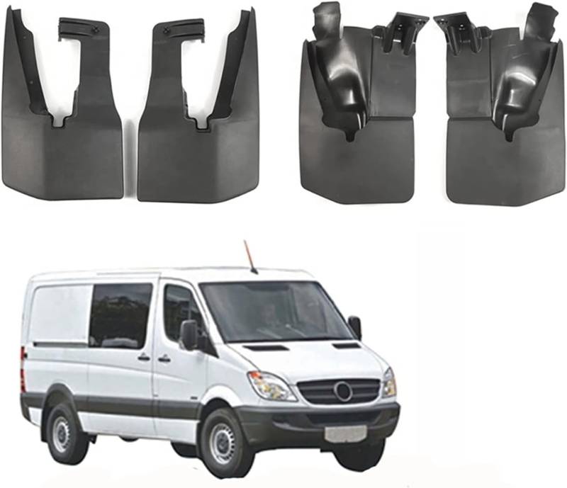 Auto Schmutzfänger für Mercedes Sprinter W906 Crafter 2006-2017, 4 Stück Car Vorne Hinten Kotflügel Spritzschutz Zubehör von UZAM