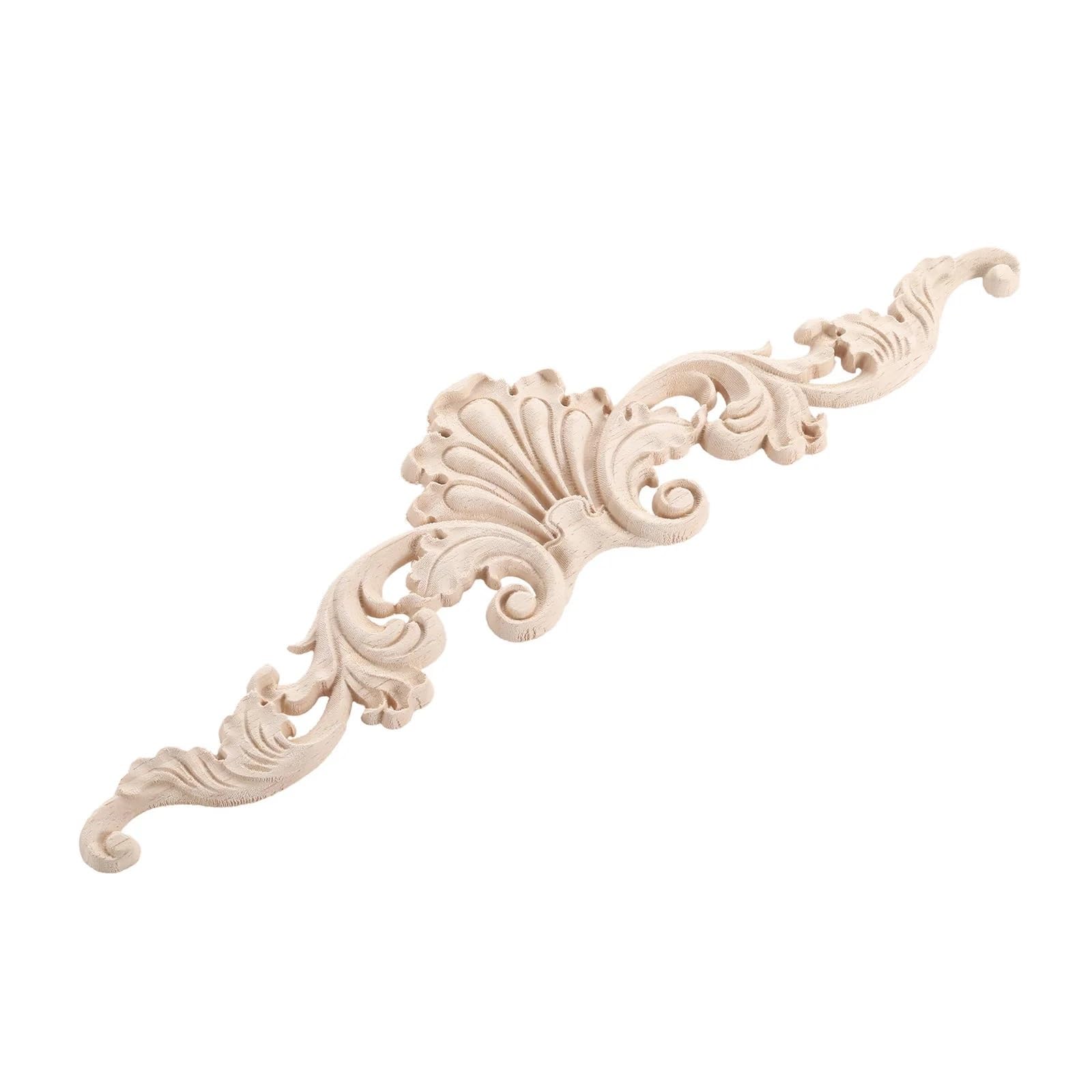 Holzschnitzerei Ecke Abziehbild, 1Pc Holz Detal Streifen Figuren Handwerk Floral Unbemalt Holz Geschnitzt Ecke Appliques Wand Tür Möbel Dekor(30x8cm) von UZAMIRLEX