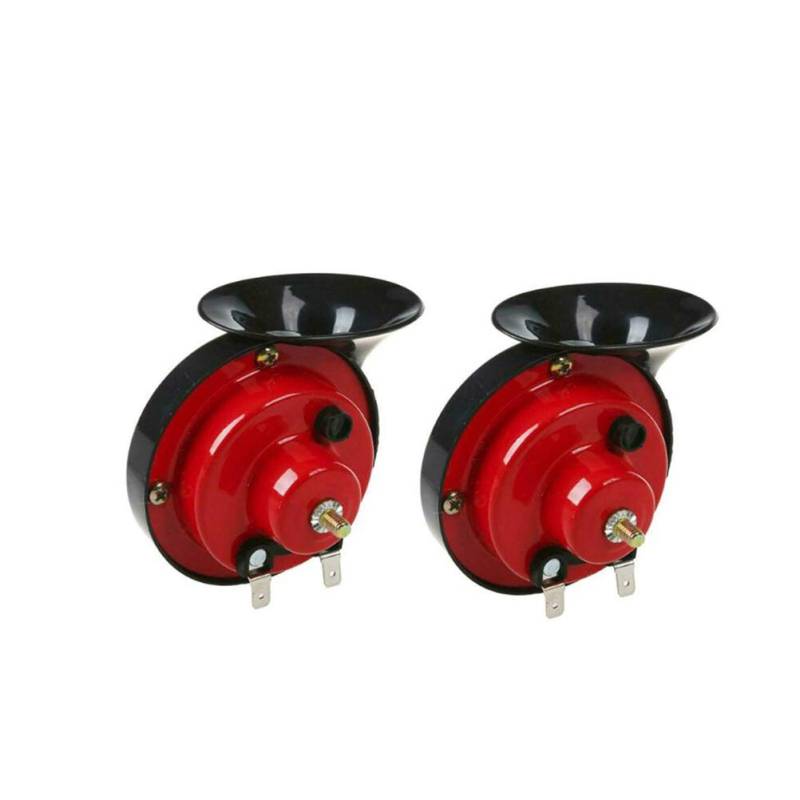 Ububiko Auto Schneckenhorn 2PCS, 12V Fanfare 120dB,Loud Air Electric Universal Lautes Horn Hupe für Fahrrad LKW Autos und Motorräder von Ububiko