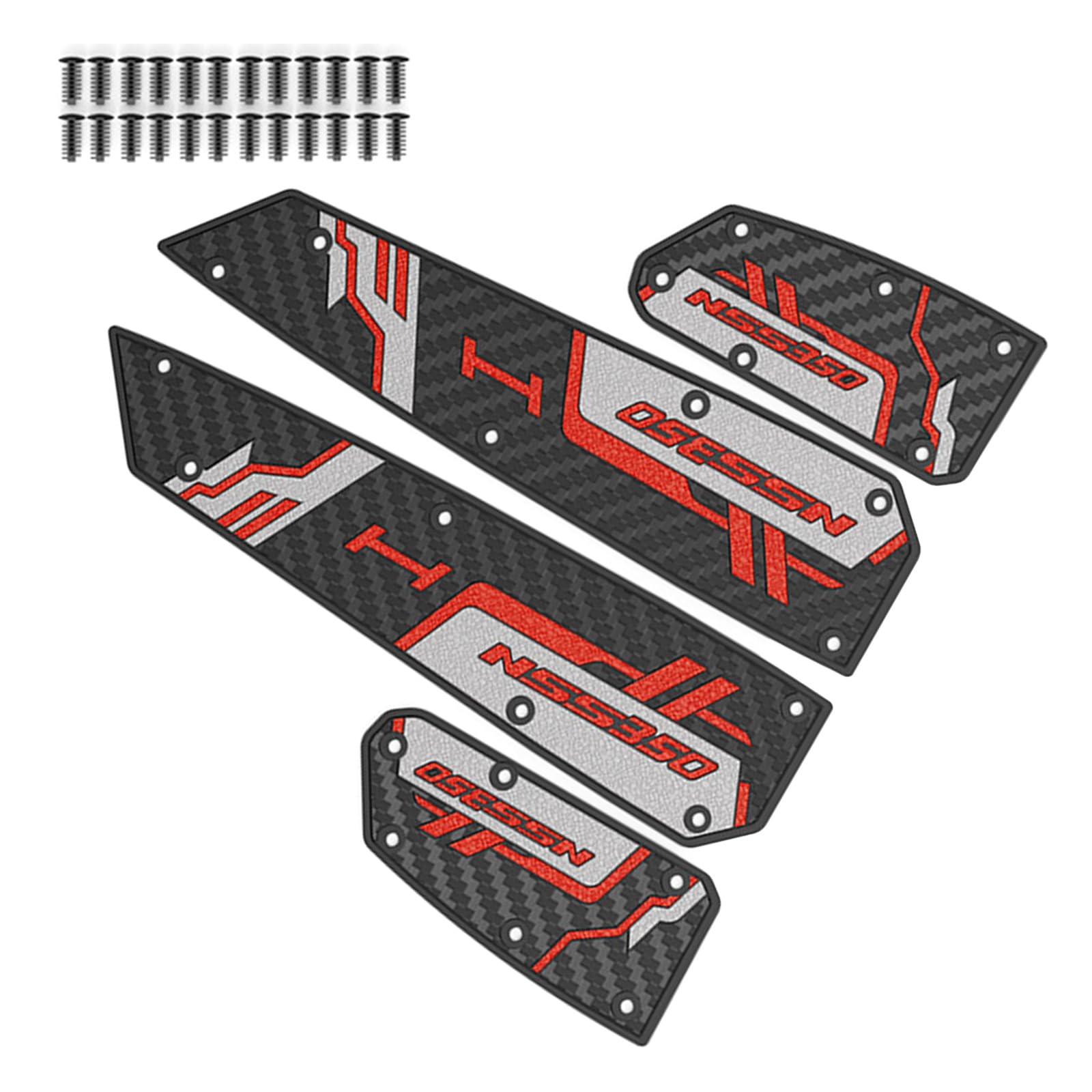 Ubxvamm Motorrad-Fußrasten, rutschfest, Gummi-Pad, Upgrades, stilvolle und funktionale Gummi-Fußrastenabdeckungen, einfache Installation für NSS350 von Ubxvamm